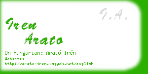 iren arato business card